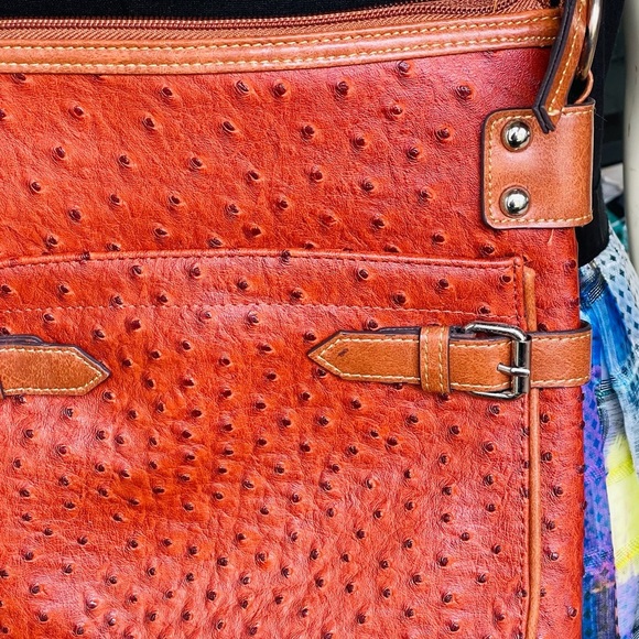 Mondani Cross Body Ostrich Embossed Women’s Bag - Picture 3 of 7